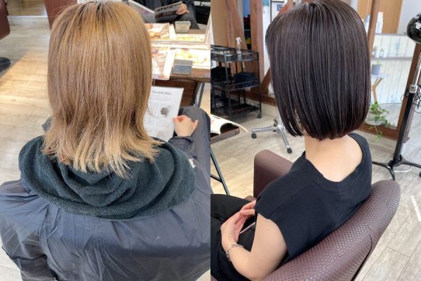 ブリーチ後に暗くしたい。ハイトーンからダークカラーにするときの注意点