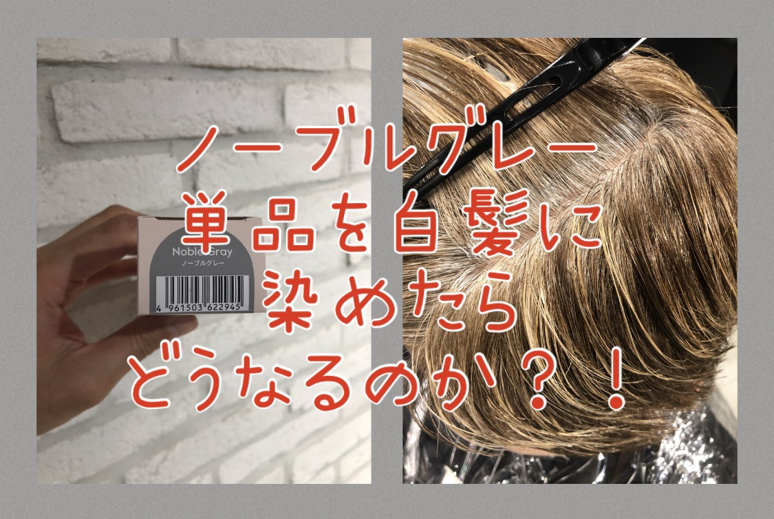【ティントバー・白髪】ノーブルグレーを単品で白髪に染めたらどうなるのか！？