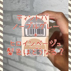 【これで染めたらどうなる？！】ティントバーのノーブルグレーとヒロインベージュ★とても良い♪