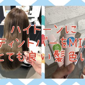 【ハイトーン×ティントバー】アッシュやオリーブアッシュで明るい髪色にするにはこれを混ぜよう♪