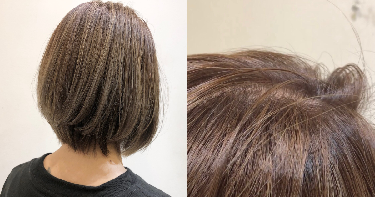 白髪ぼかしハイライト