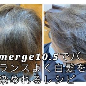 merge10.5でバランスよく白髪を染められるレシピ