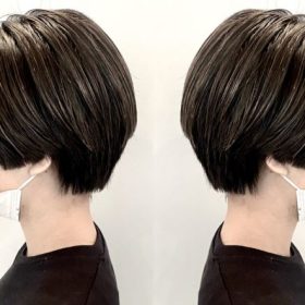 ハンサムショート×コントラストハイライトスタイルの女性