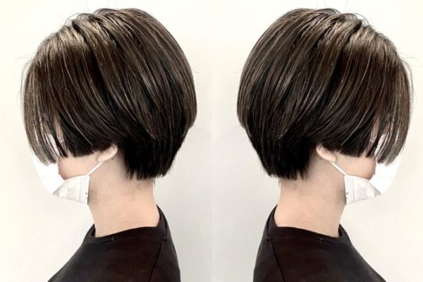 ハンサムショート×コントラストハイライトスタイルの女性