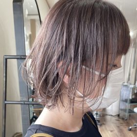 ラベンダーアッシュ ブリーチなし 施術例