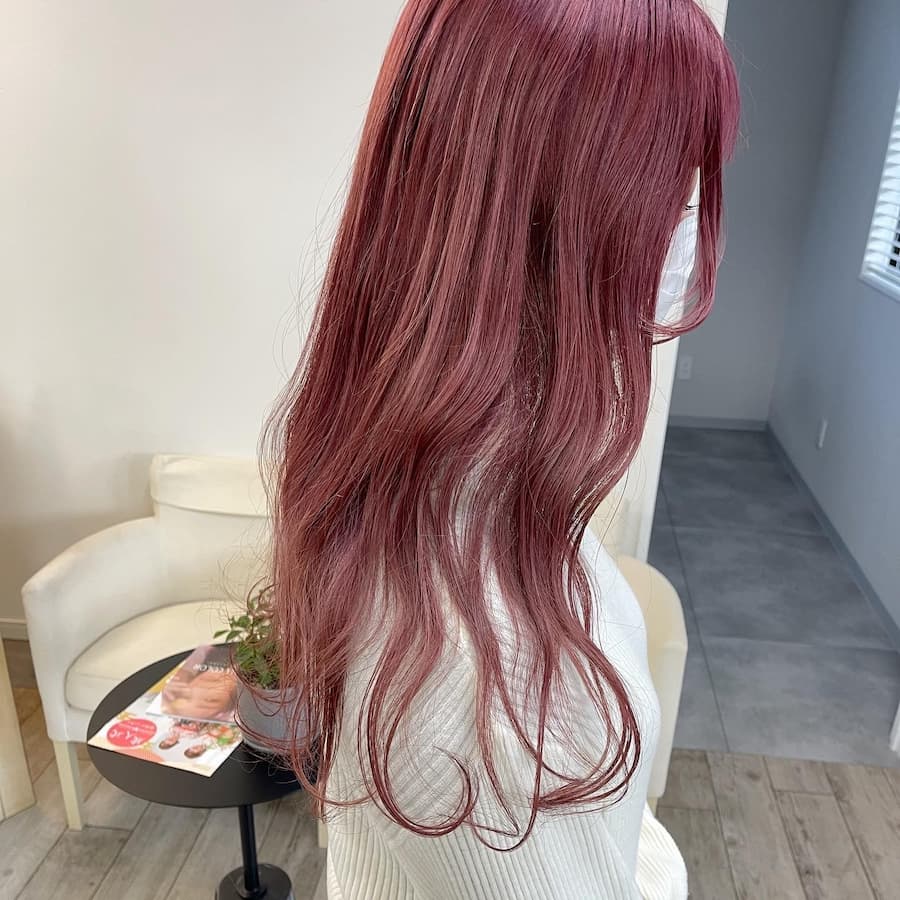 ロング × チェリーピンク
