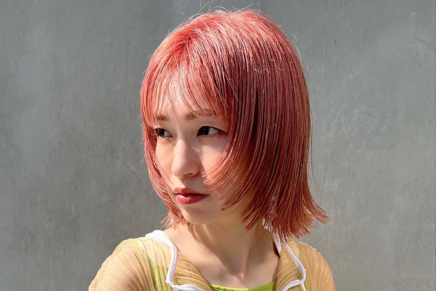 ボブ × コーラルピンク