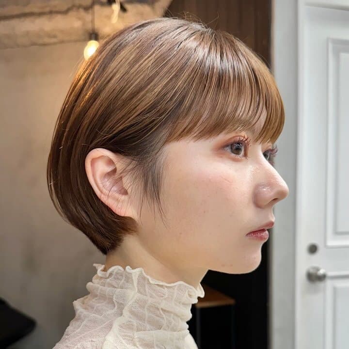 ライトブラウンの髪色