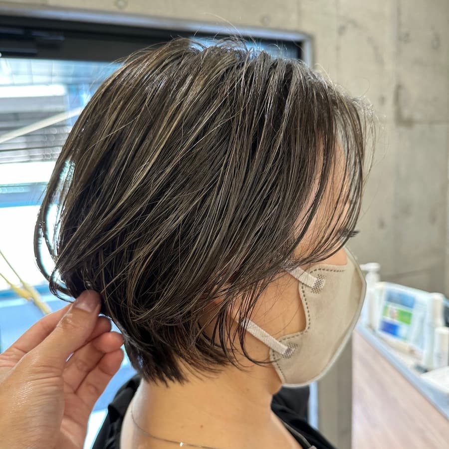 白髪ぼかしハイライト