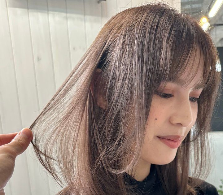 ラベンダーグレージュヘアカラー