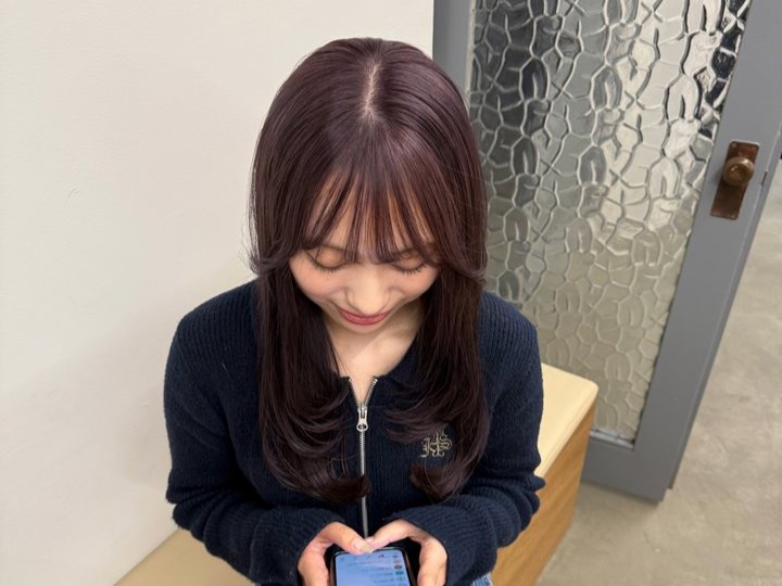 ラベンダーグレージュの髪色