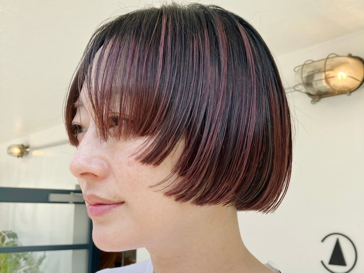 ピンクのハイライト