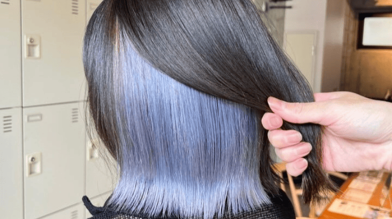 ブルーのインナーカラー