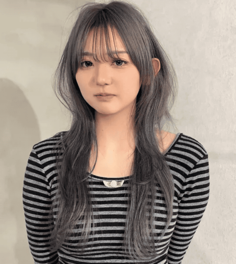 グレージュロングレイヤー