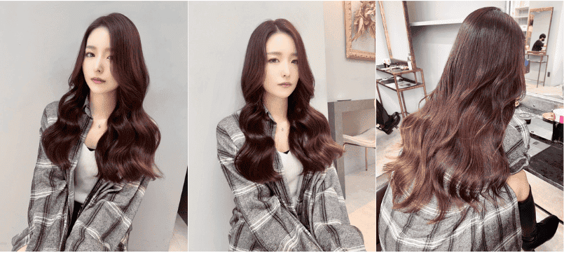 ヘアスタイルの前横後ろ例