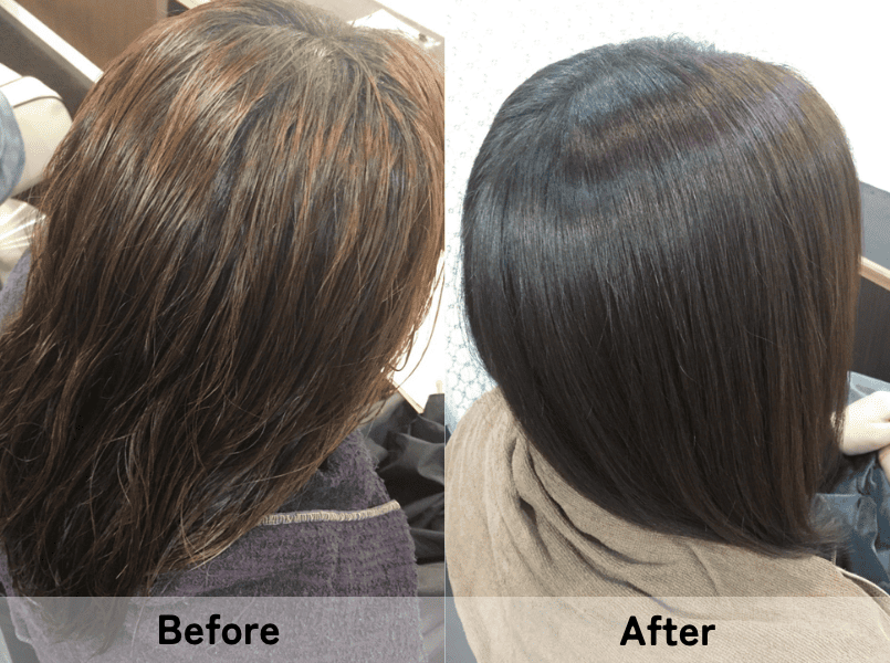 白髪おしゃれ染めbeforeAfter