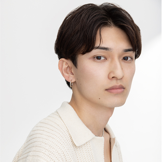 センター分けマッシュ