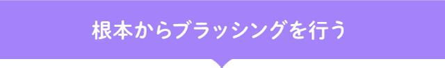根本からブラッシングを行う