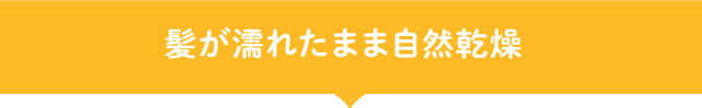 髪が濡れたまま自然乾燥